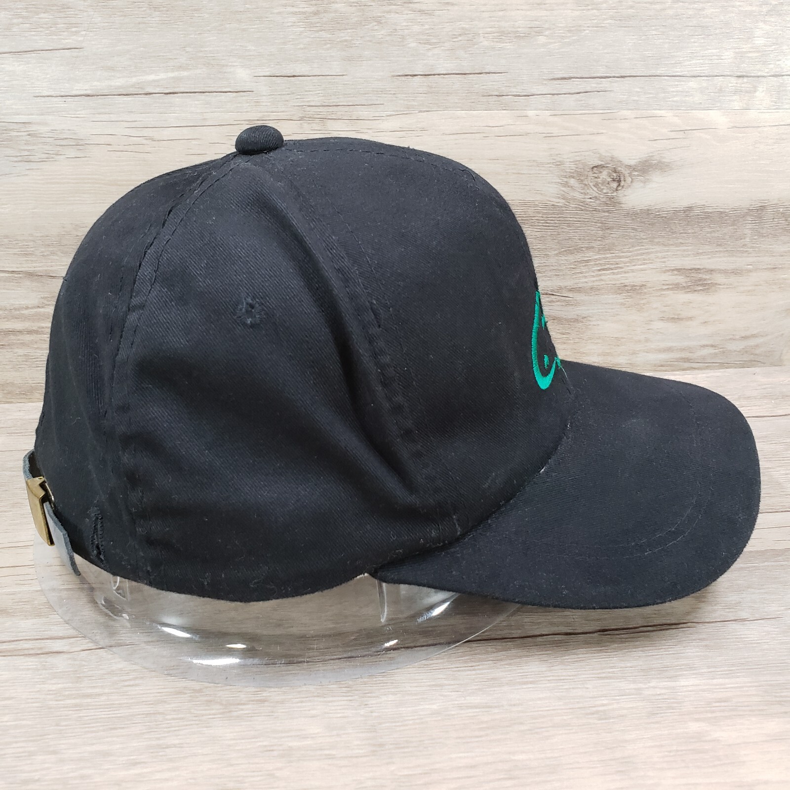 Shark Logo Hat Cap Strap Back Greg Normal Black Embroidered Adjustable