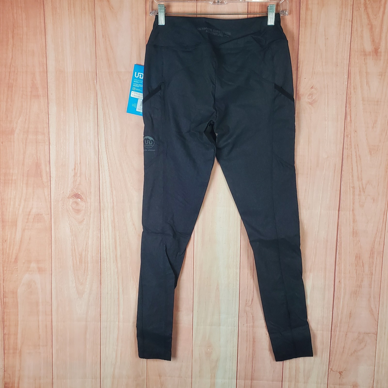 Ultimate Direction Duro Leggings Womens Small Black Logo Stretch Athletic Hiking