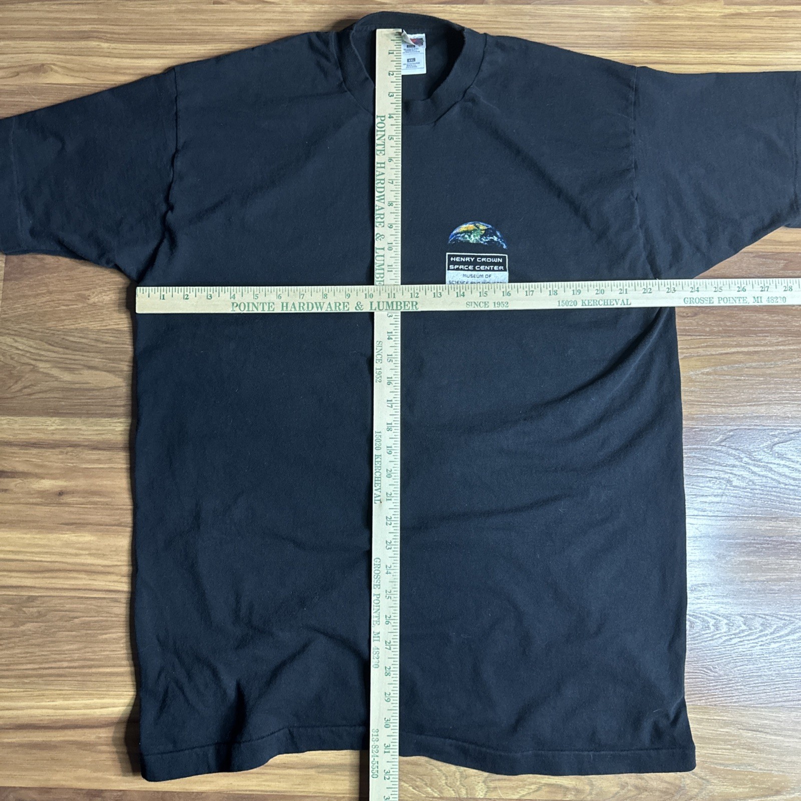 Vintage Henry Crown Space Center Chicago Museum NASA Astronaut Shirt Black XXL