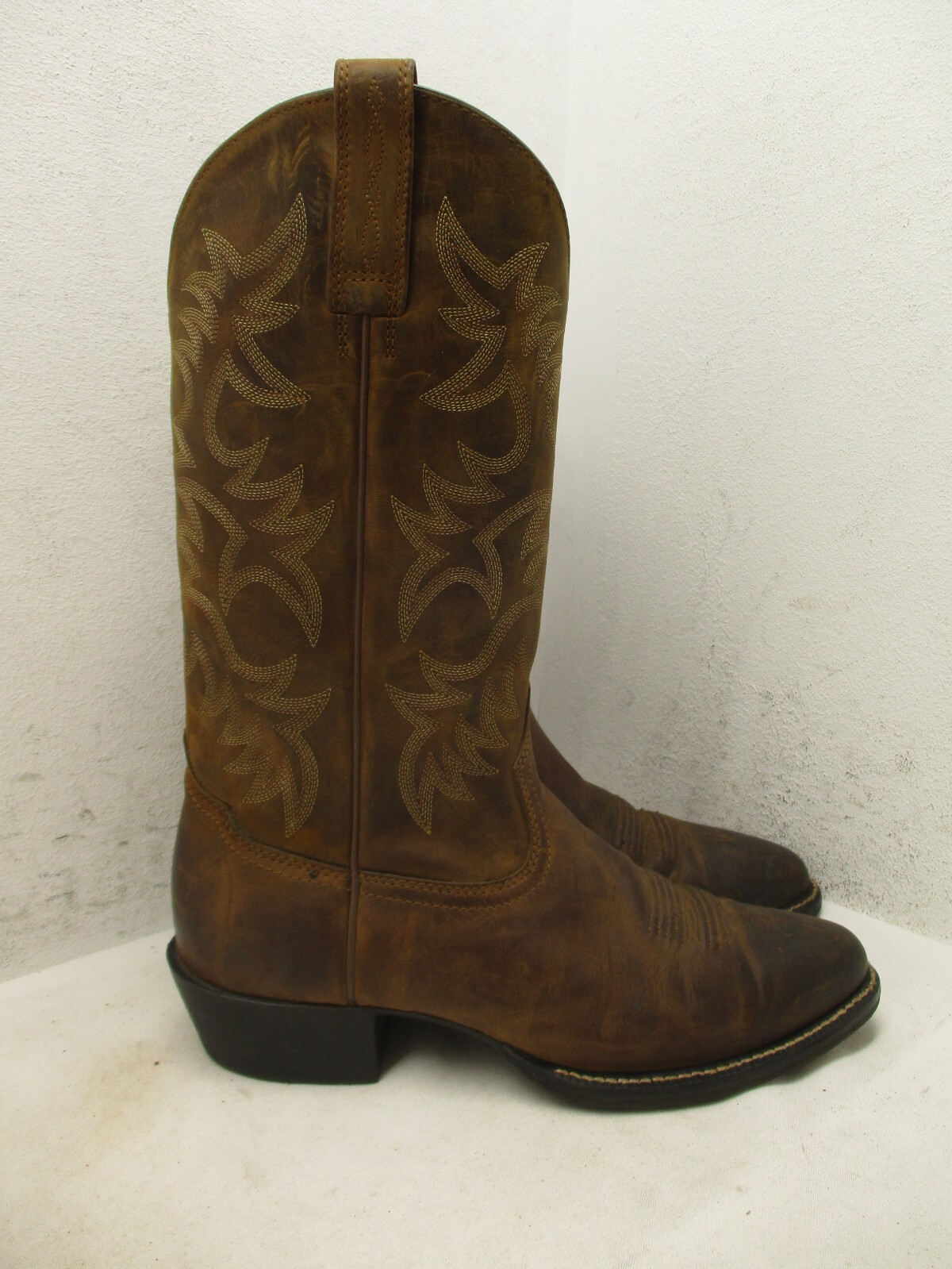 Ariat Heritage Brown Leather Cowboy Western Boots Mens Size 8.5 D Style 34725