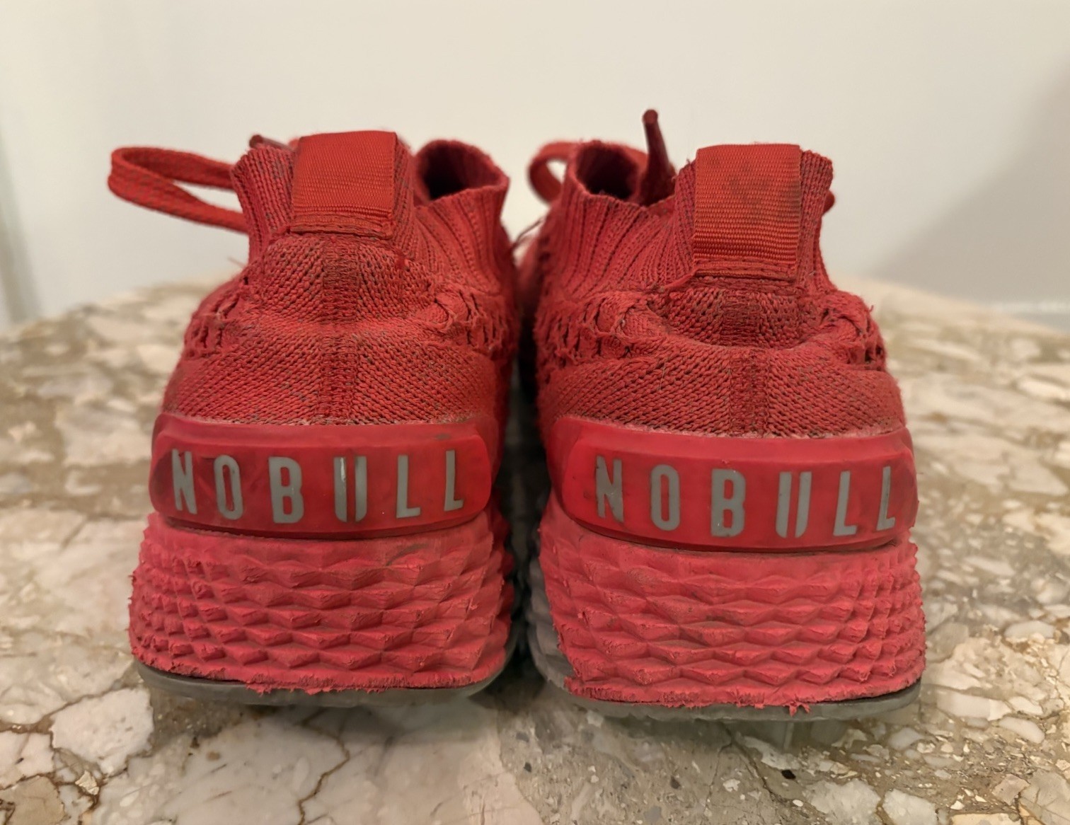 NoBull All Day Knit Runner Red Athletic Running Training Shoes Mens Size 11 US