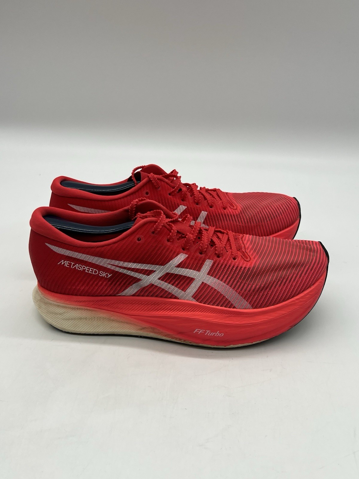 Asics Metaspeed Sky + 2 Mens Size 8 Pink White Athletic Running Sneakers Shoes.