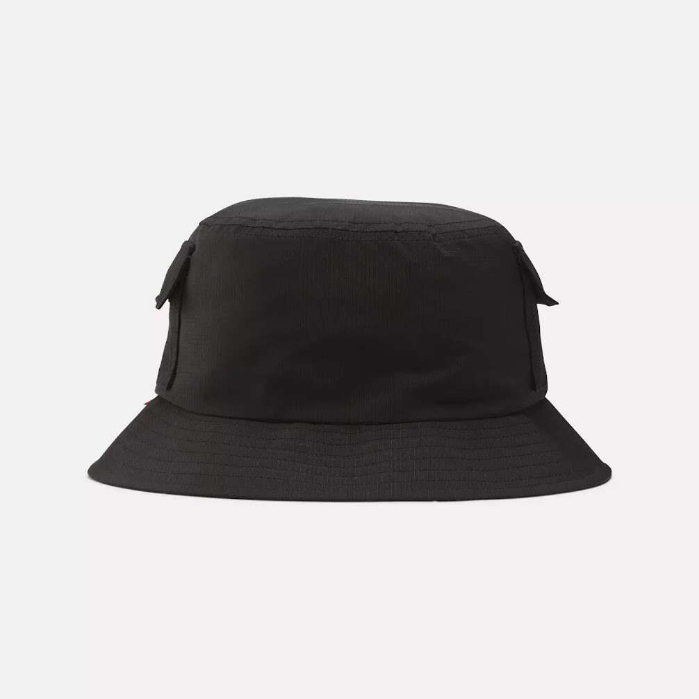 Reebok Bucket Hat Men’s Black Utility Dual Pockets Rare Retro Streetwear OS NWT