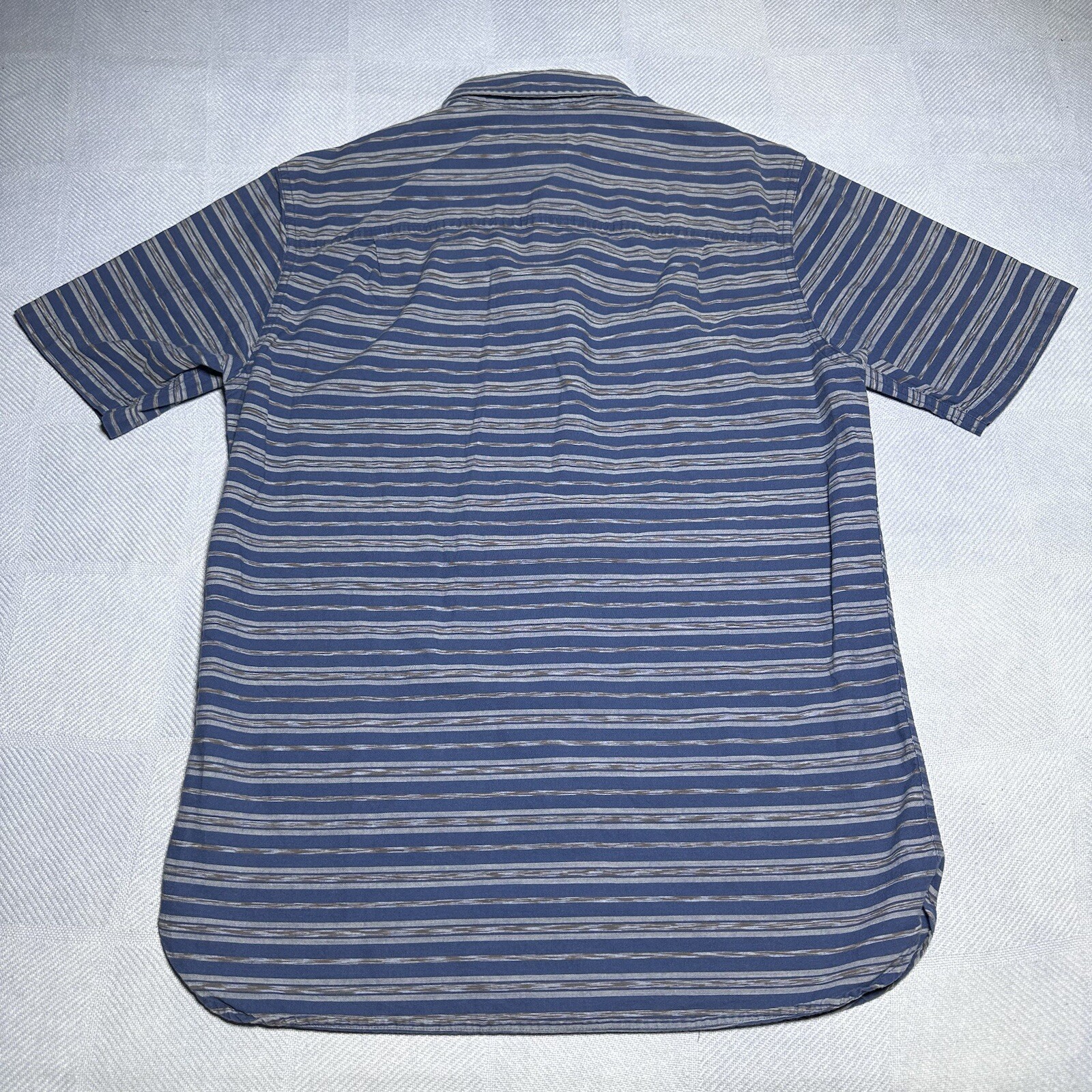 Pendleton Thomas Kay Blue Striped Button Up Pocket Cotton Shirt Men’s Medium