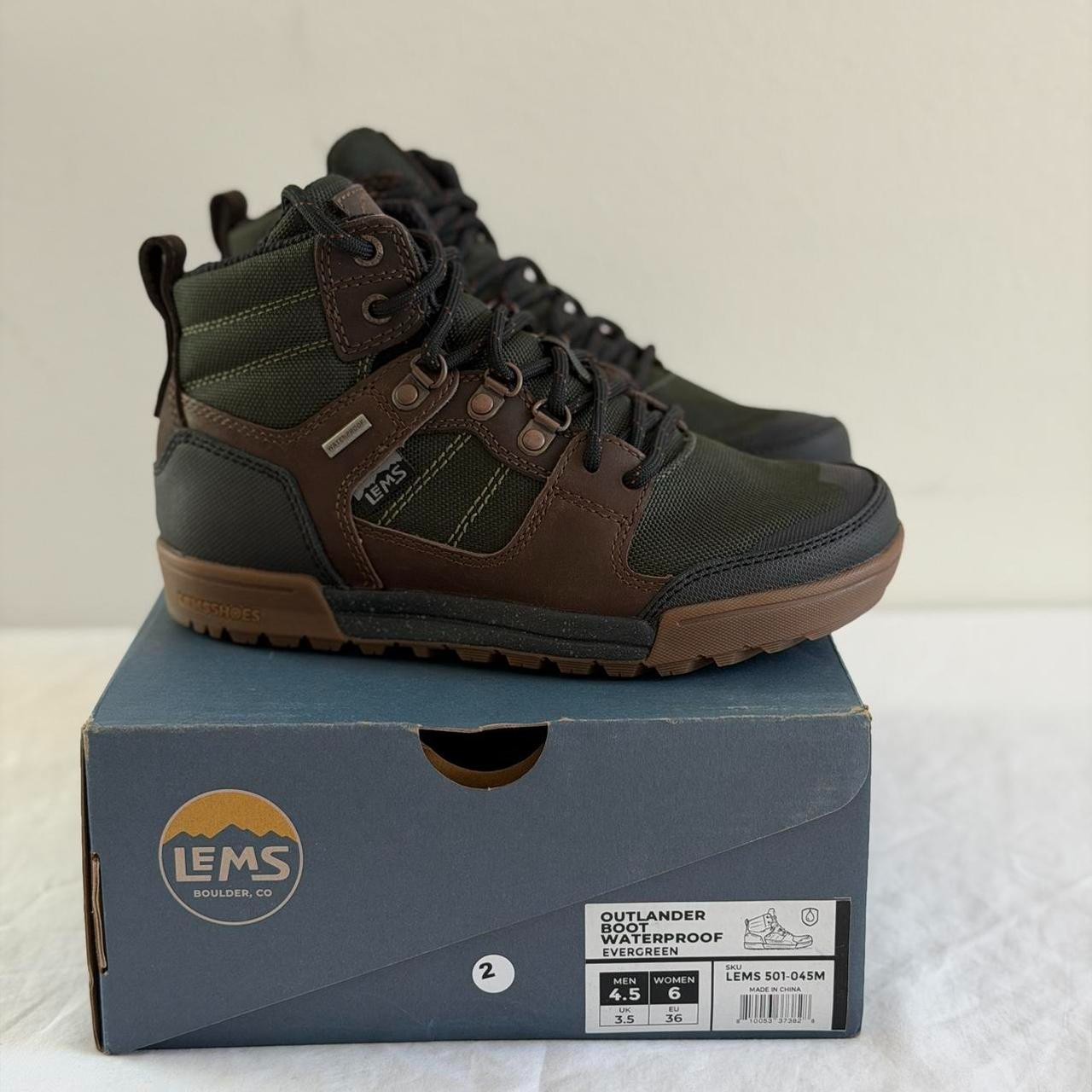 Lems Outlander Boot Waterproof in Evergreen, Size 6 Women / 4.5 Men