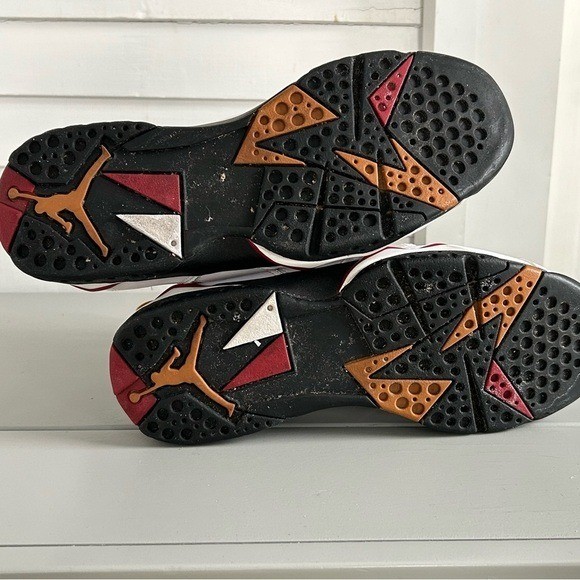 Air Jordan 7 Retro Cardinal 2011 White Bronze Red 304775-104 Mens 8.5