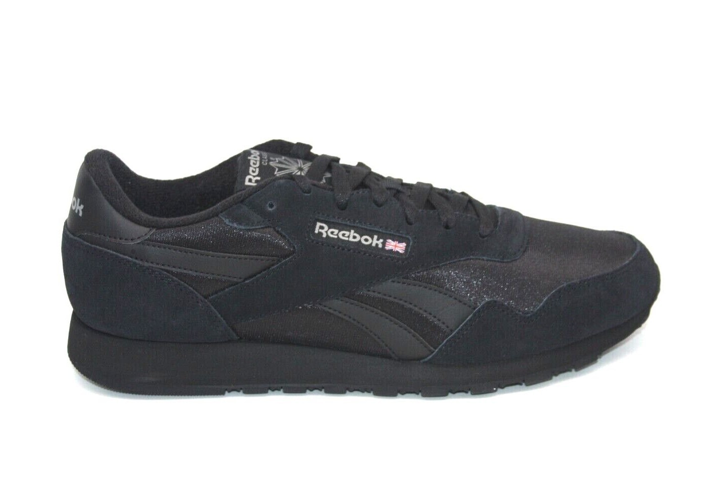 MEN’S Reebok Royal Nylon Classic RUNNING Sneaker BD1554 BLACK/BLACK/CARBON