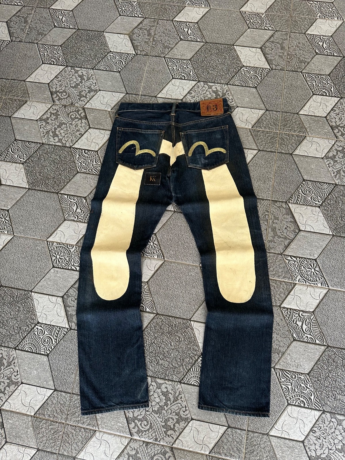 EVISU NO 3 LOT 2008 WHITE SEAGULL DAICOCK SELVEDGE DENIM
