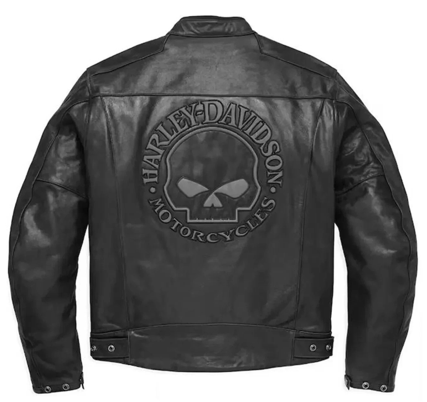 Harley Davidson Genuine Leather Riding Jacket Black Motorcycle Biker Jacket Men