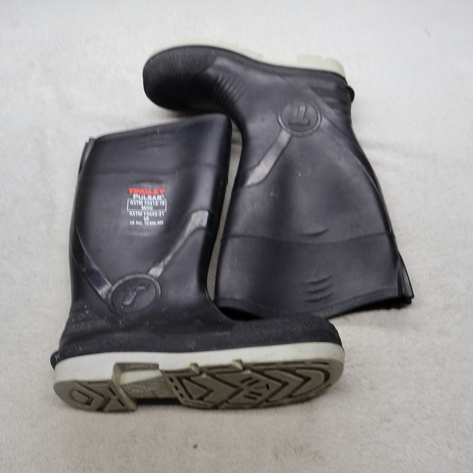 Tingley Pulsar Unisex M4 W6 Rain Boots Black Waterproof Slip Resistant Utility