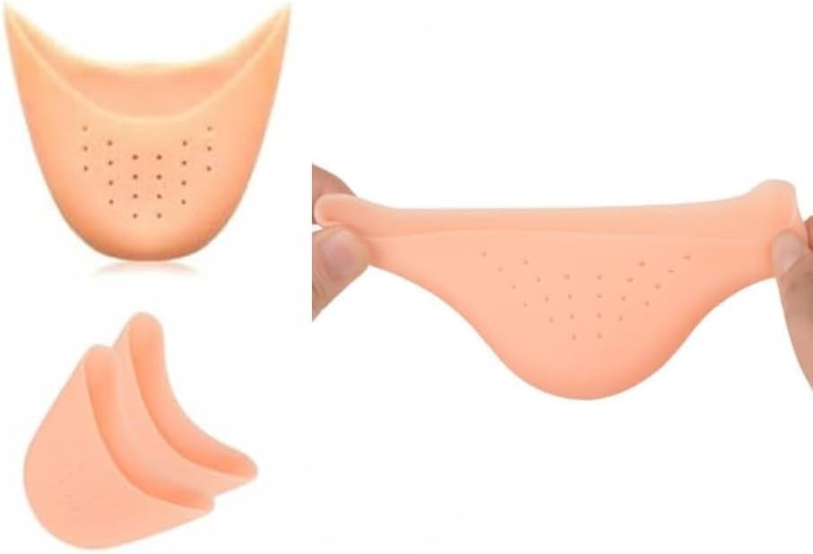 2pcs(1pair) Soft Silicone Gel Pointe Ballet Dance Shoe Toe Pads 1, Skin Color