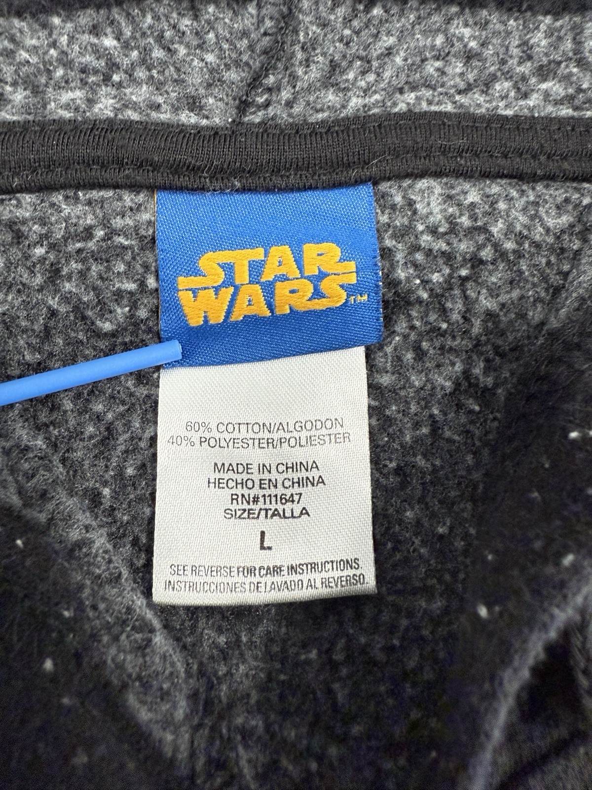 Star Wars TIE Advanced Black Hoodie- Large Sweatshirt Yellow Logo