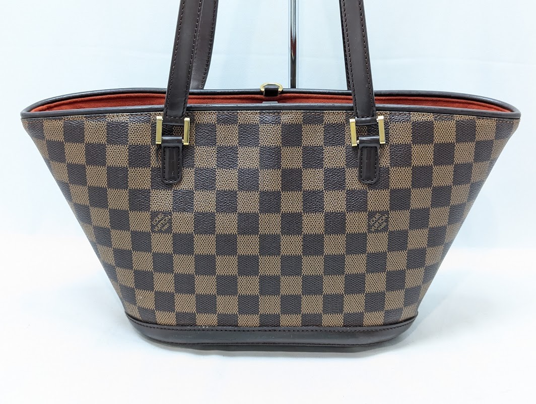 LOUIS VUITTON Damier Ebene Manosque PM Tote bag Brown N51121 BA0023 Authentic LV