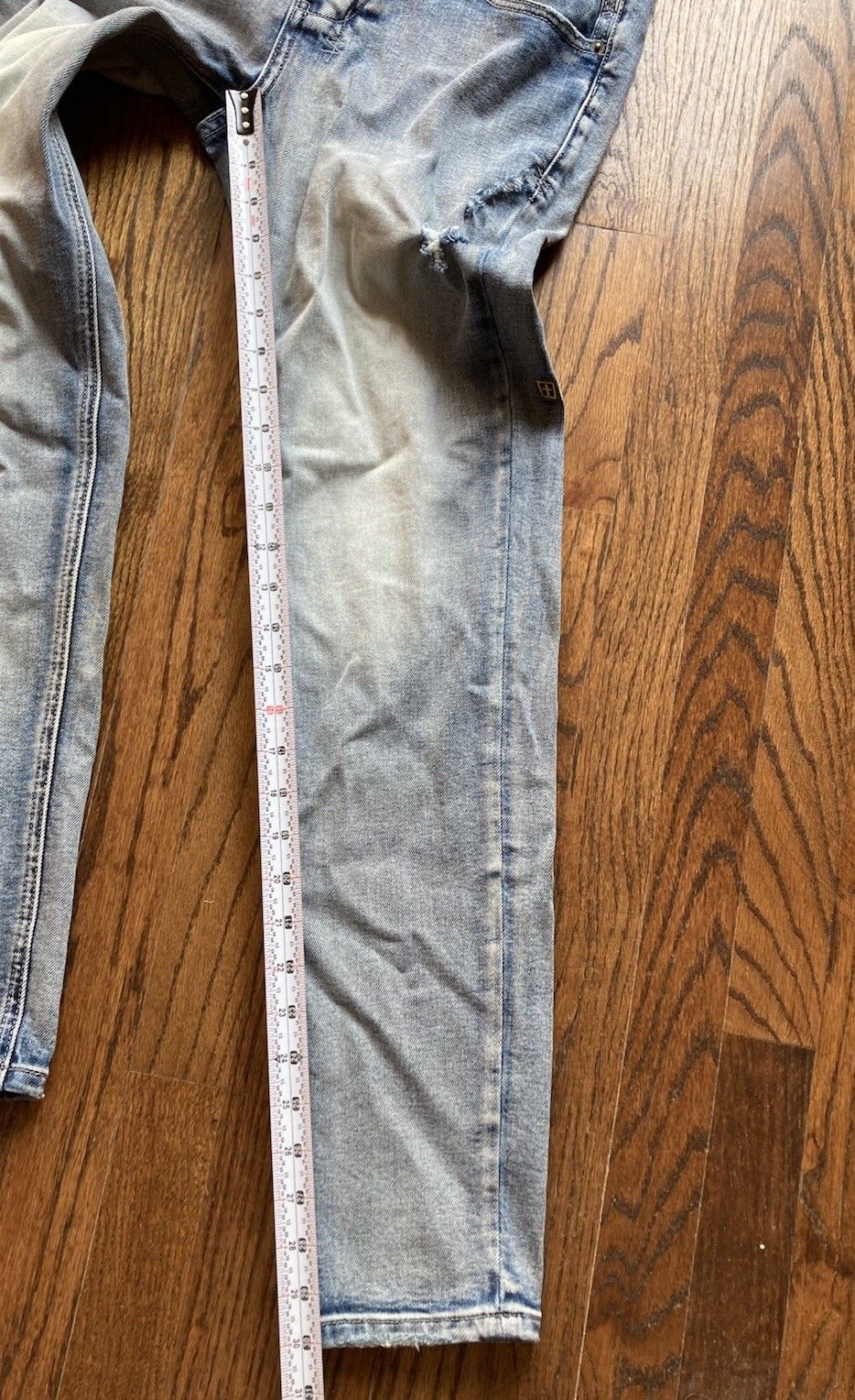 Ksubi Jeans Men Size 30 Skinny Van Winkle Hunter Beden Distressed Blue Denim