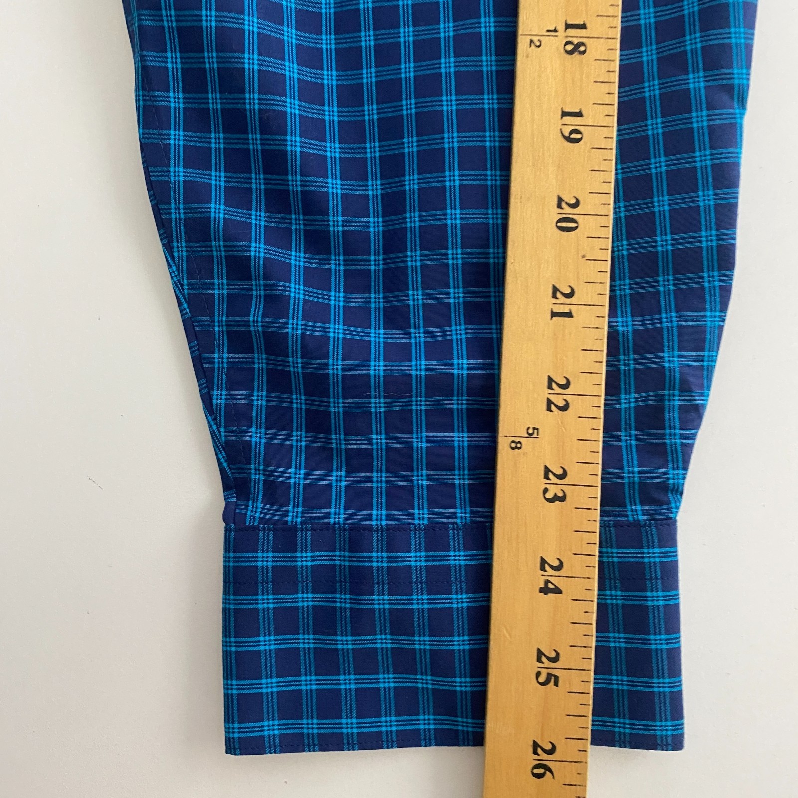 Rochester Egyptian Cotton Non-Iron Plaid Button Shirt Mens 19 36/37 Tall