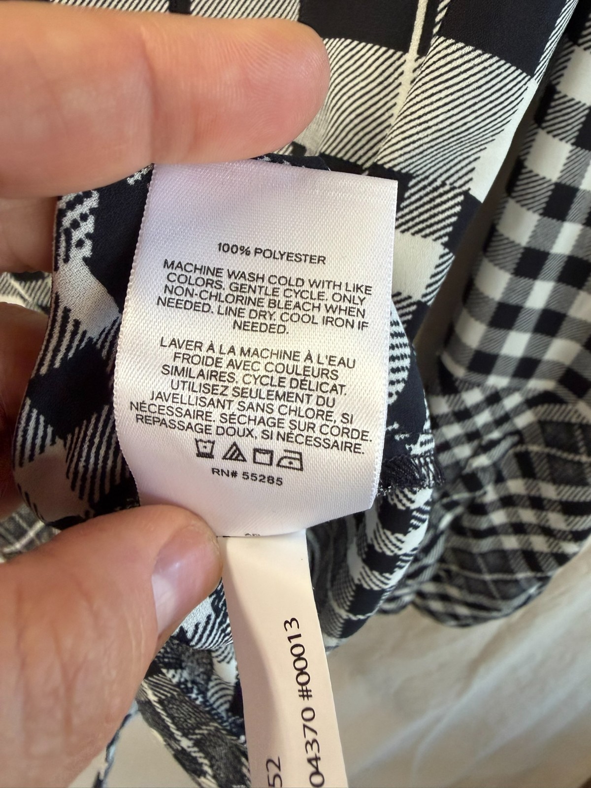 Express Button-Up Shirt Patchwork Design Black and White Med Slim Fit