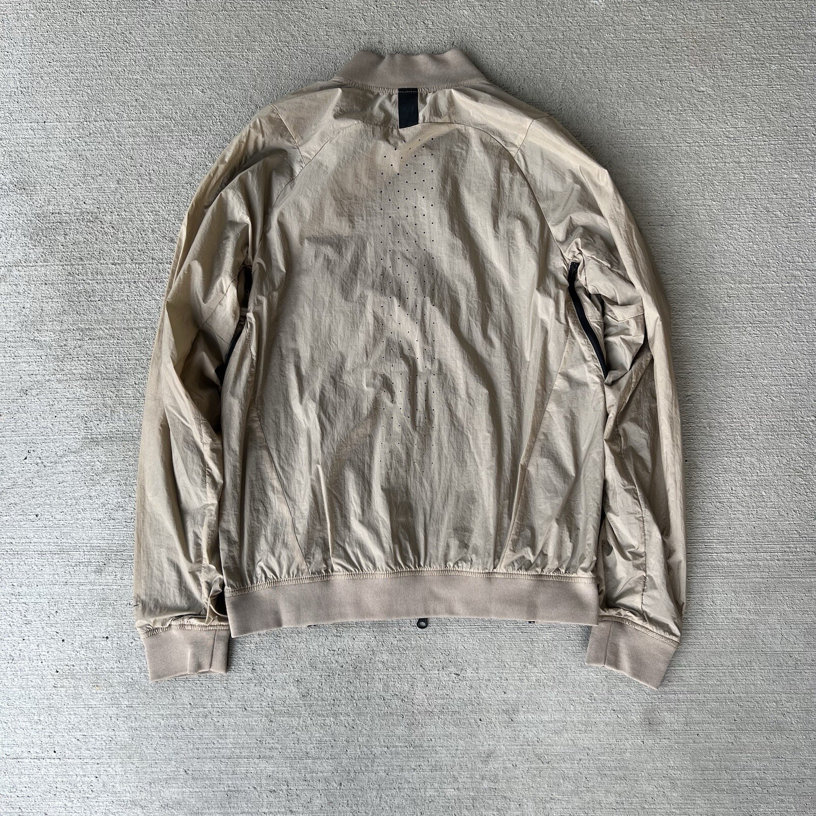 Nike Tech Pack Hypermesh Varsity Jacket Men’s Small Khaki Beige 832190-235 NWT