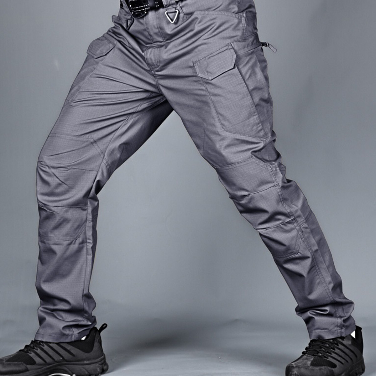 Mens Tactical Cargo Trousers Waterproof Hiking Military Outdoor Working Pants US