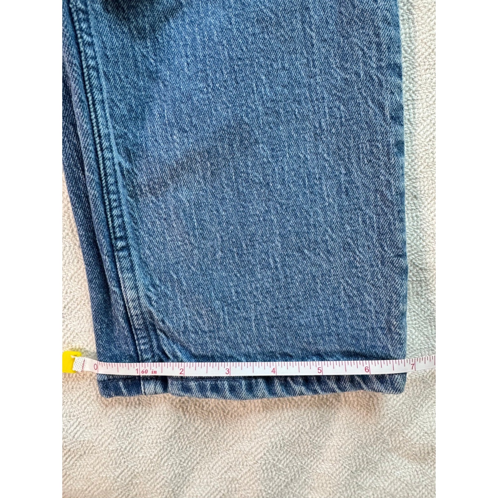 LL Bean Signature Heritage Denim Slim Straight Jeans 38×32 Light Wash Y2K 520660