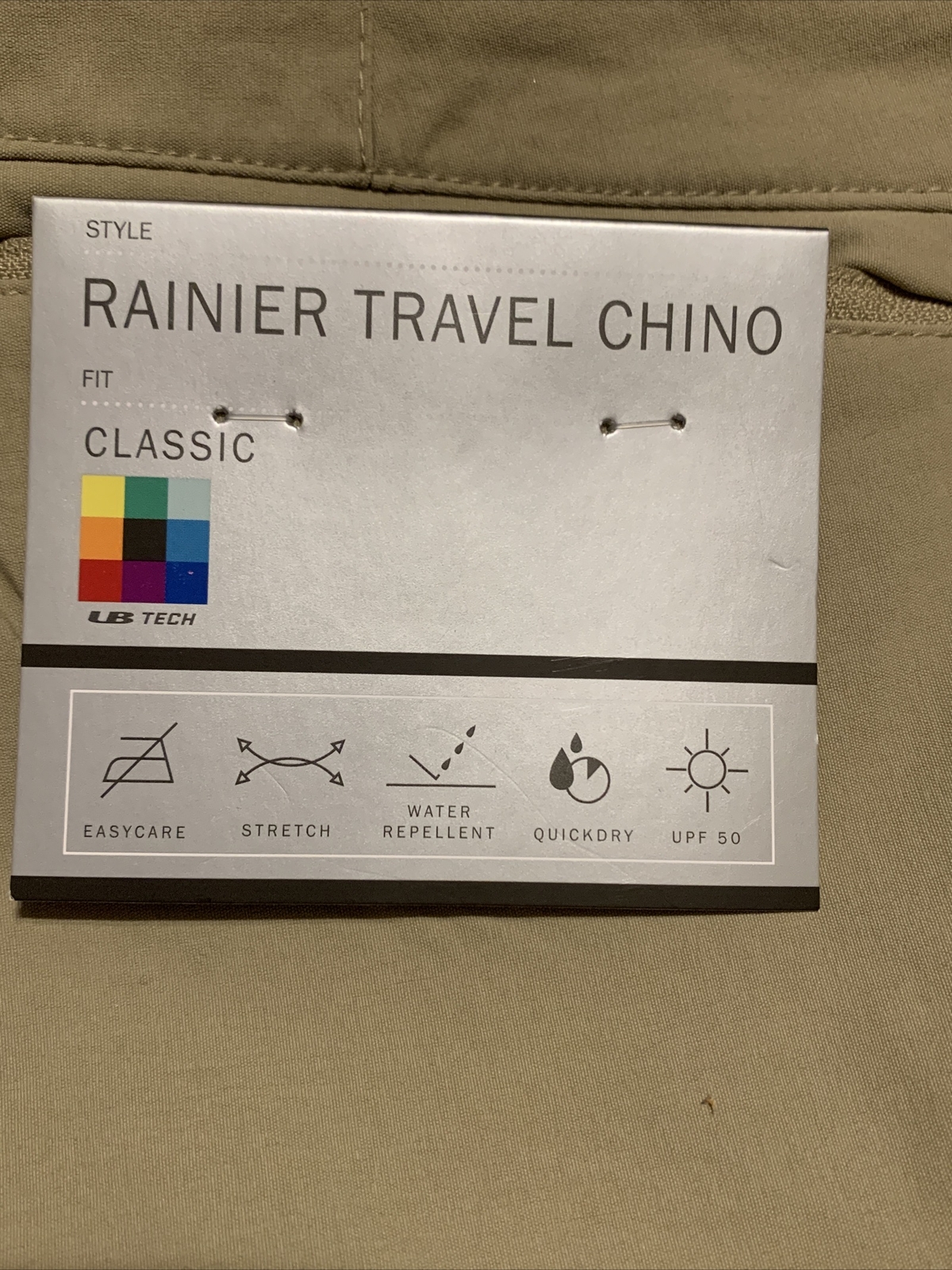UB Tech Men’s Rainier Lightweight Comfort Travel Chino Pants 40 42 44 x 30 32