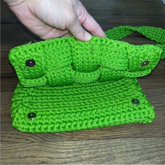 Shoulder Bag Women’s Handmade Crochet with Woven Texture