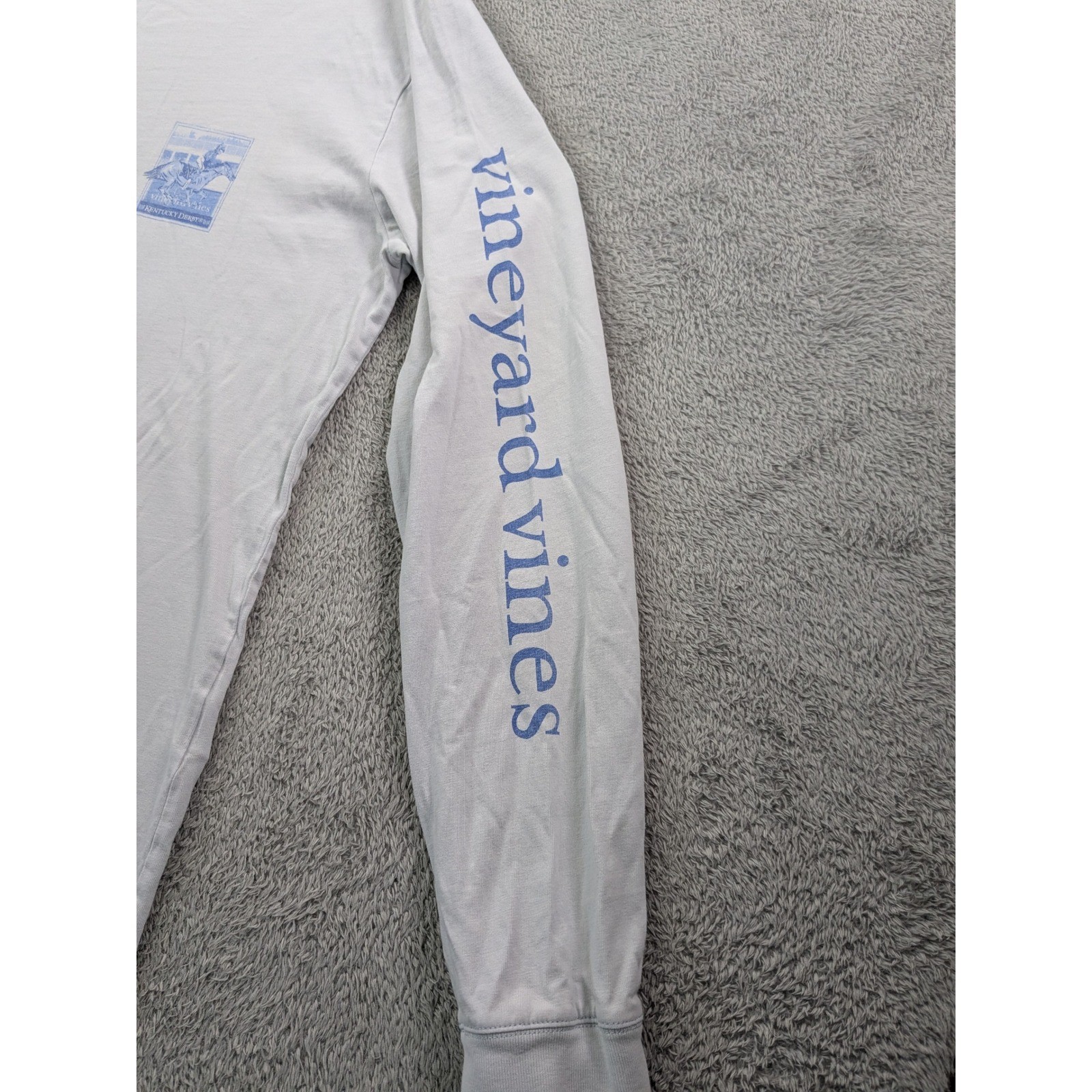 Vineyard Vines Mens 146th Kentucky Derby Long Sleeve T-Shirt Blue Small Cotton