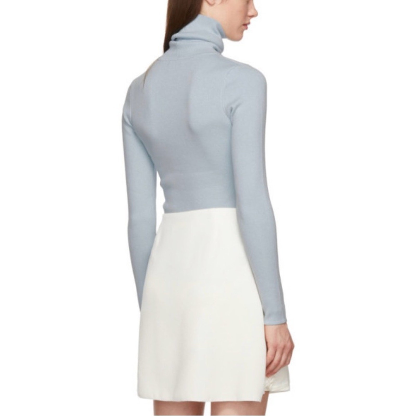 See By Chloe Blue Bisou Knit Long Sleeve Turtleneck Top XL