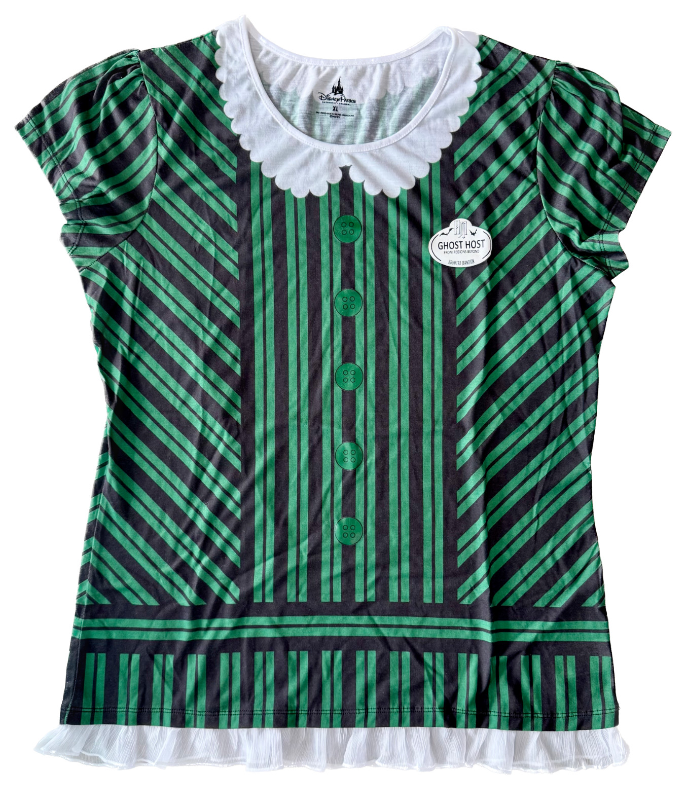 Disney Haunted Mansion Maid Ghost Host Hostess Tee T Shirt Costume Size XL