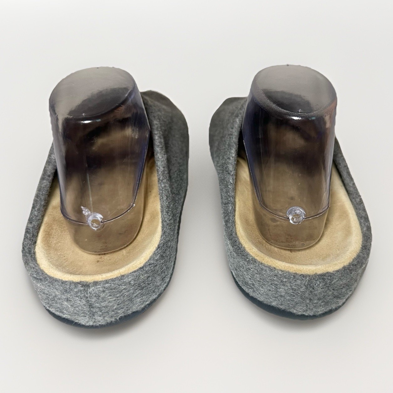 THE ROW Hugo Wool Cashmere Blend Dove Gray Slippers Clogs Shoes IT 41.5 US 11.5