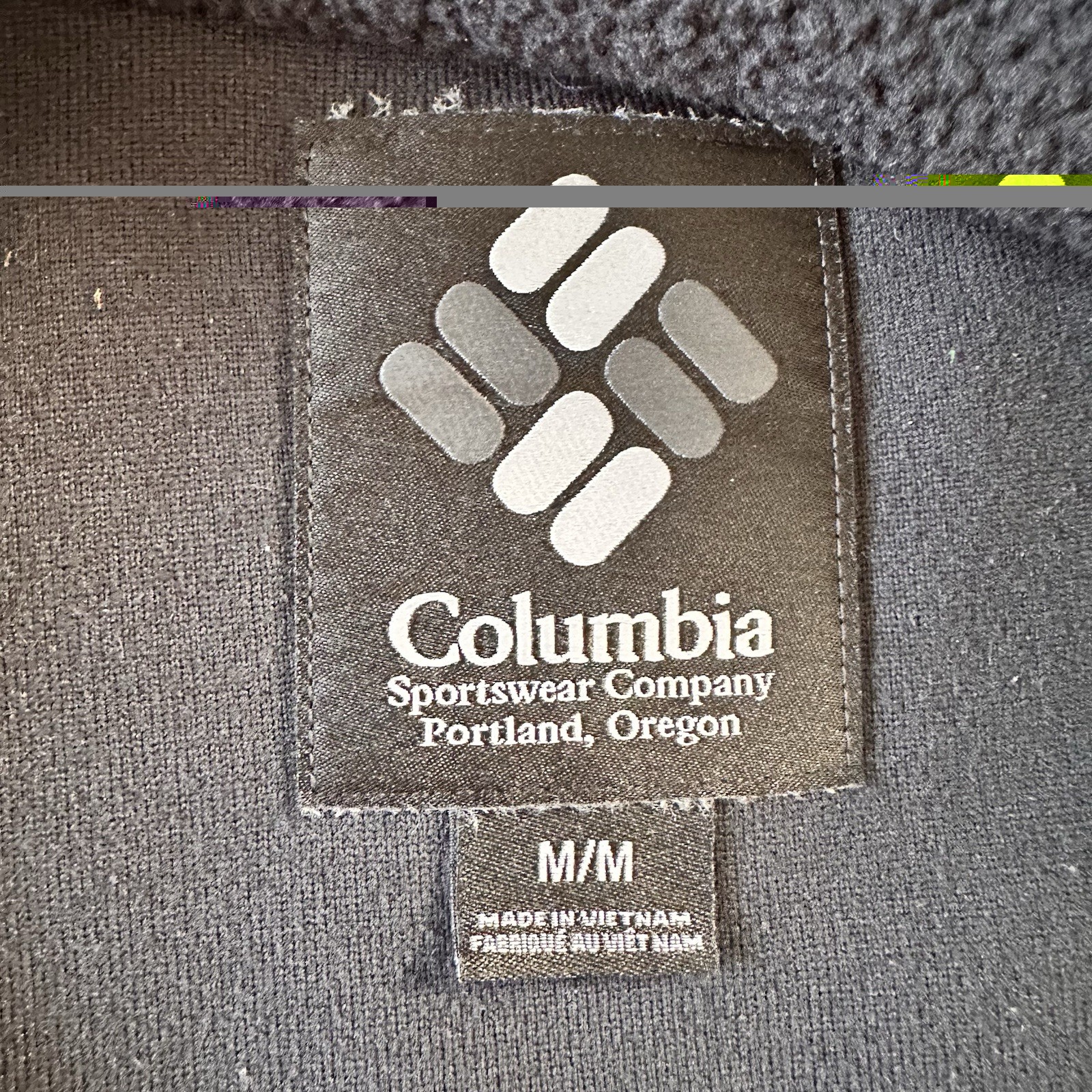 Columbia Helvetia 1/4 Half Snap Fleece Mens Medium Black Sherpa Pullover Retro