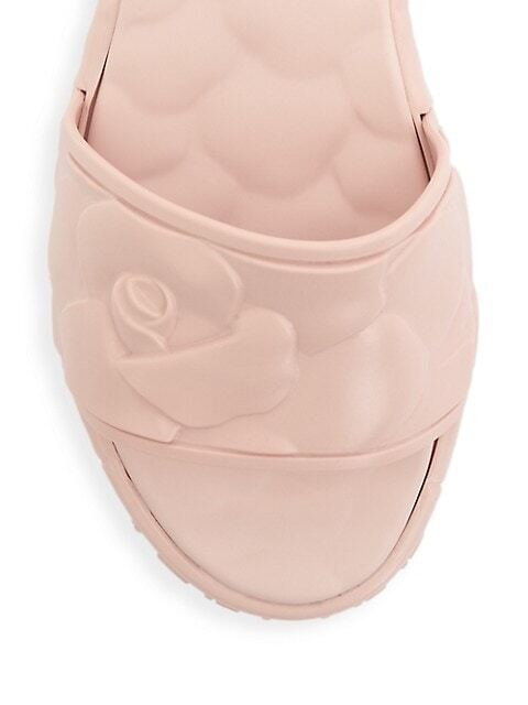 NEW Valentino Platform Sculpted Poolside Mules Slides Rose Pink 37 38 39 40 41