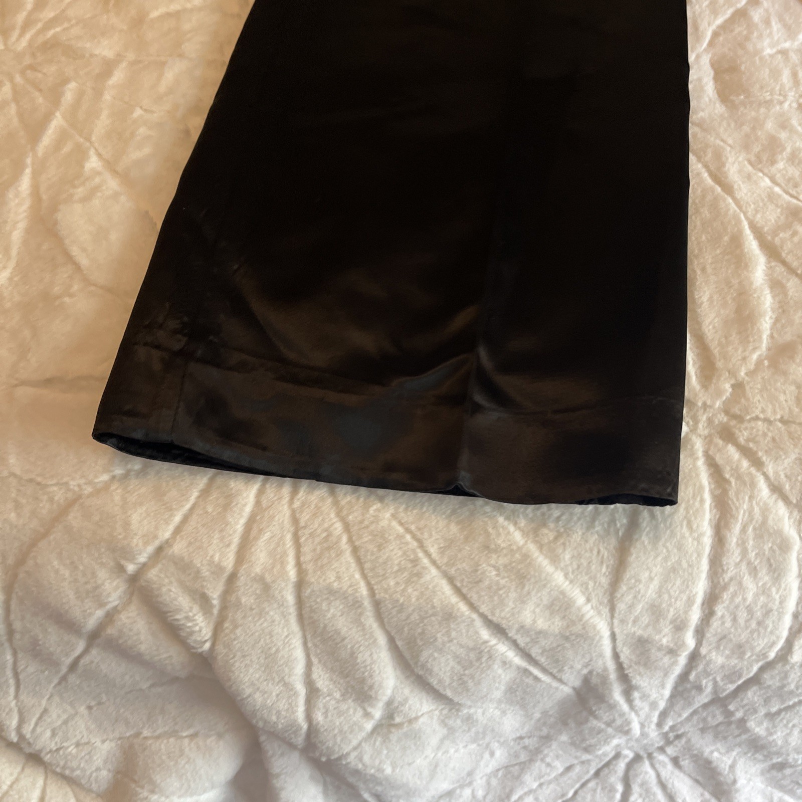Women’s Black Silky Jumpsuit Vintage Size 28 Inch Waist 32 Length Tag Says 11