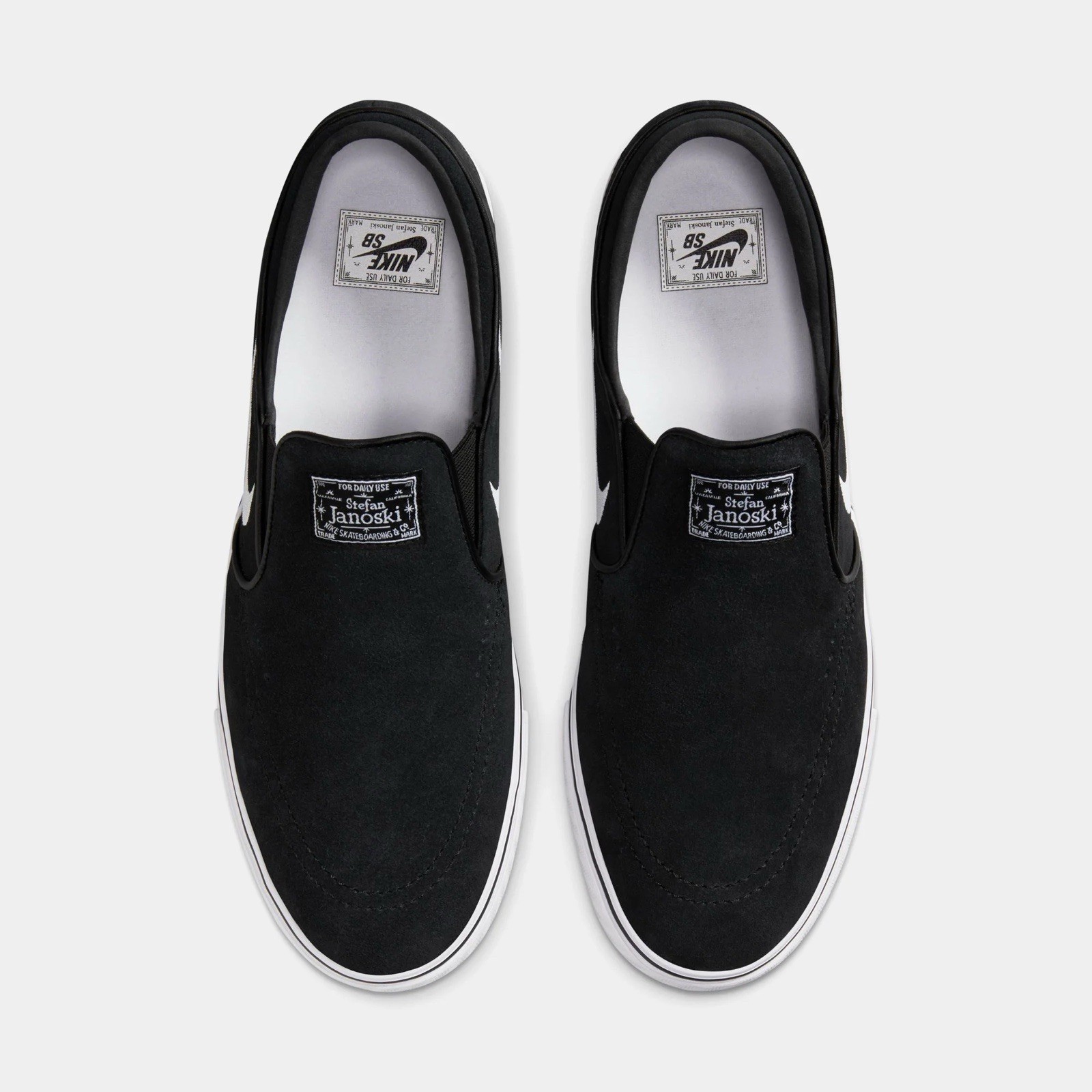 Size 11.5- Nike Zoom Stefan Janoski+ Slip SB Black White Men’s Shoes FN5893 001