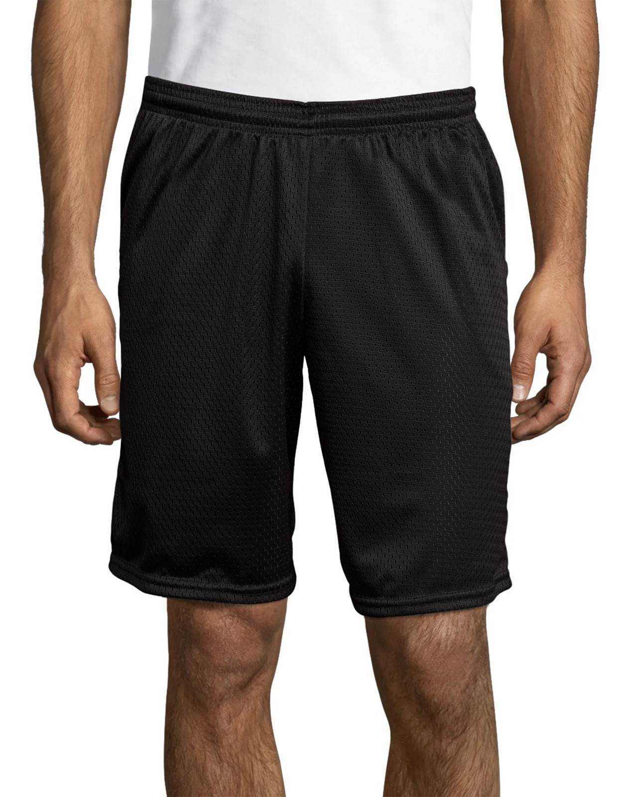 Hanes Sport Men Mesh Shorts with Pockets Gym Workout 9″ inseam sz S-2XL 4 Colors