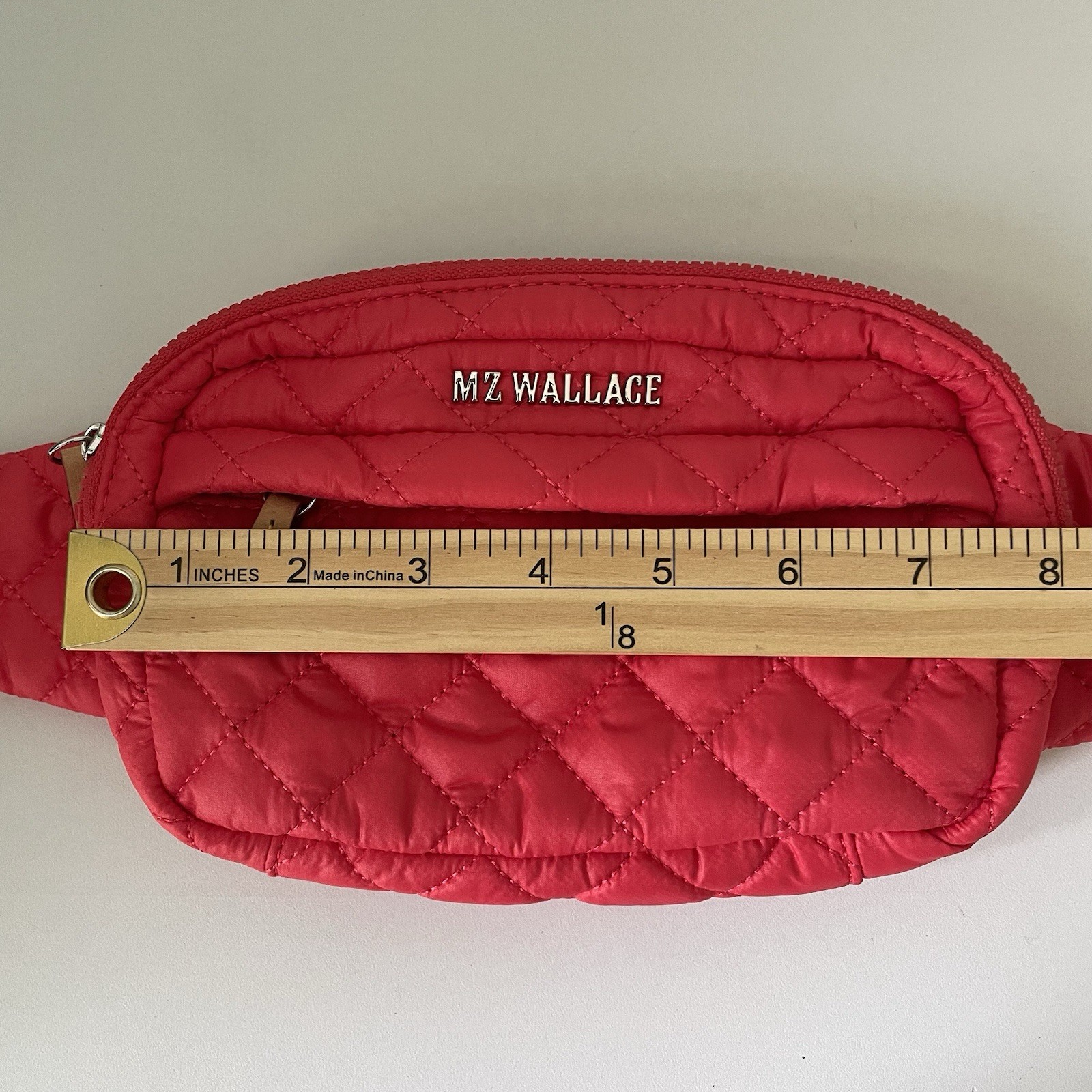 MZ Wallace Metro Belt Bag Watermelon Red Pink Sling Purse Summer Travel EUC