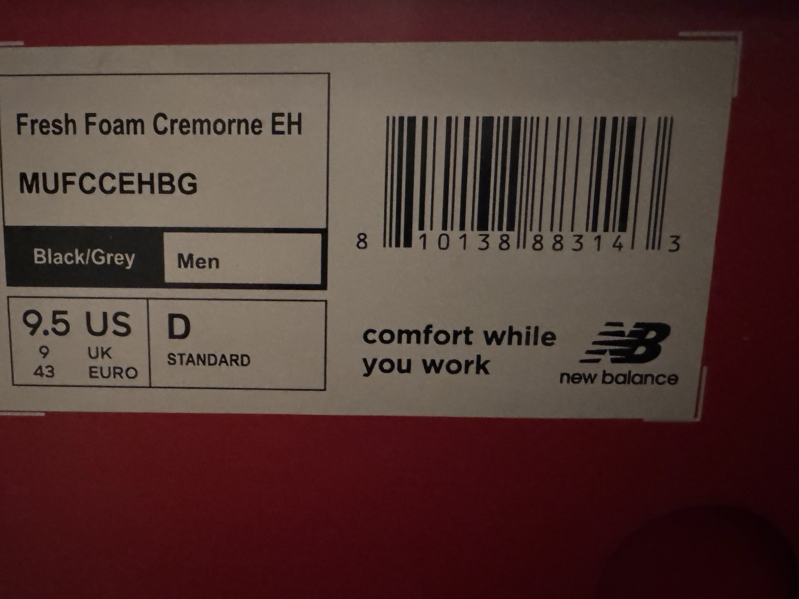 NB industrial New Balance toe Protect Size 9.5