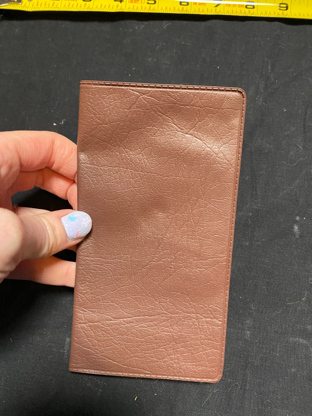 Plastic Faux Leather Checkbook Cover Brown New Clear Insert Banking Heavy Duty