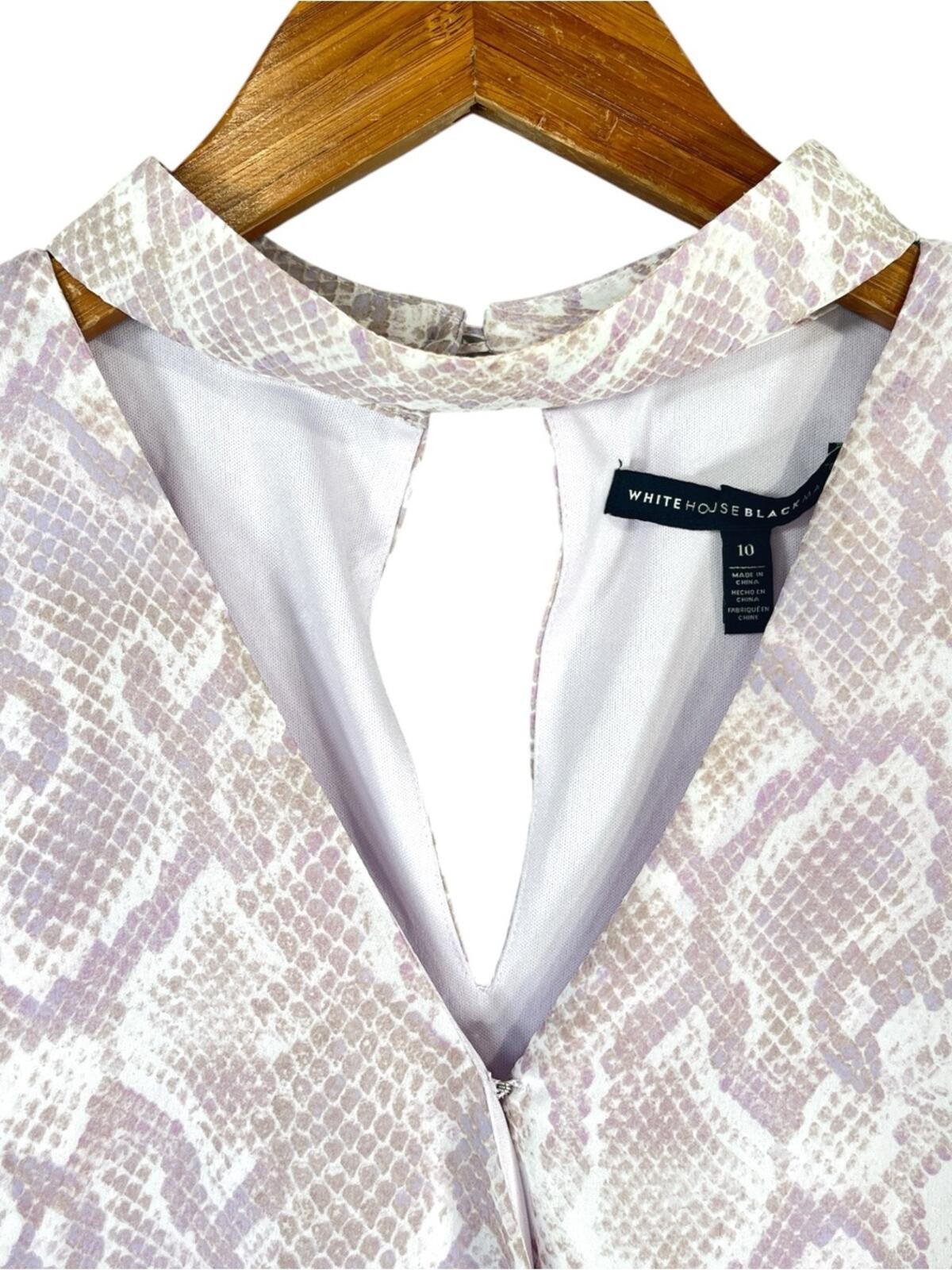 White House Black Market Python Choker Sleeveless Top in lilac Size 10