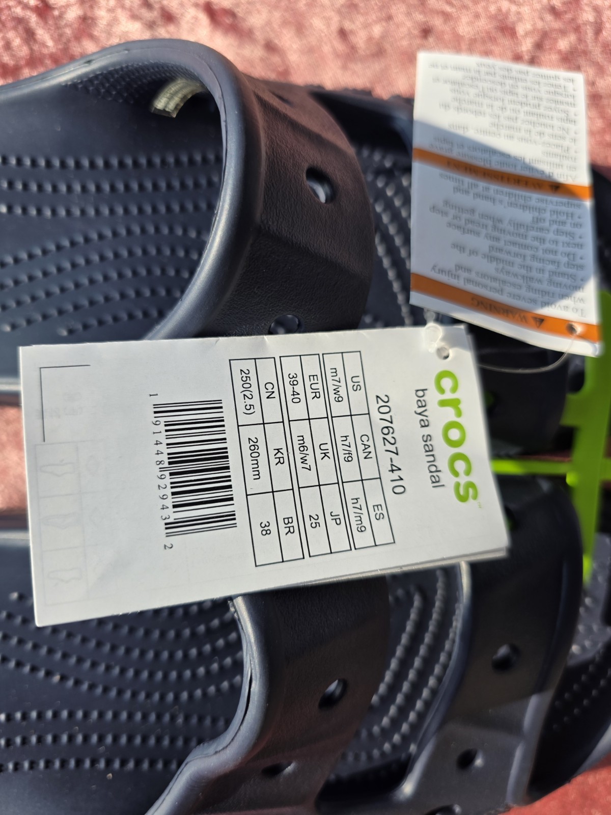 Crocs Iconic Baya Classic Sandals in Dark Navy M7/W9 NWT Original Packing (B-68)