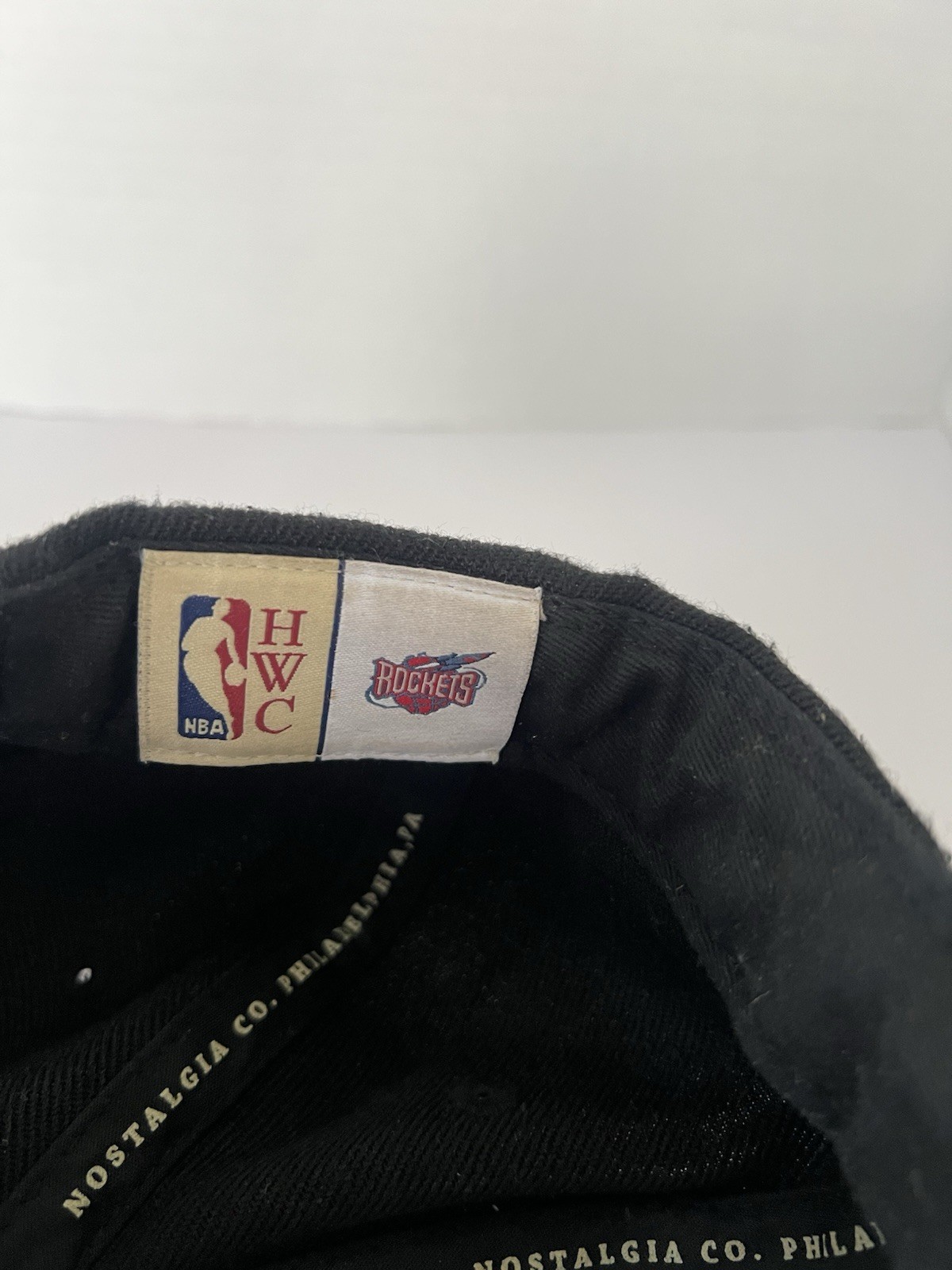 Black Mitchell & Ness Houston Rockets Snap Back Cap Hard Wood Collection