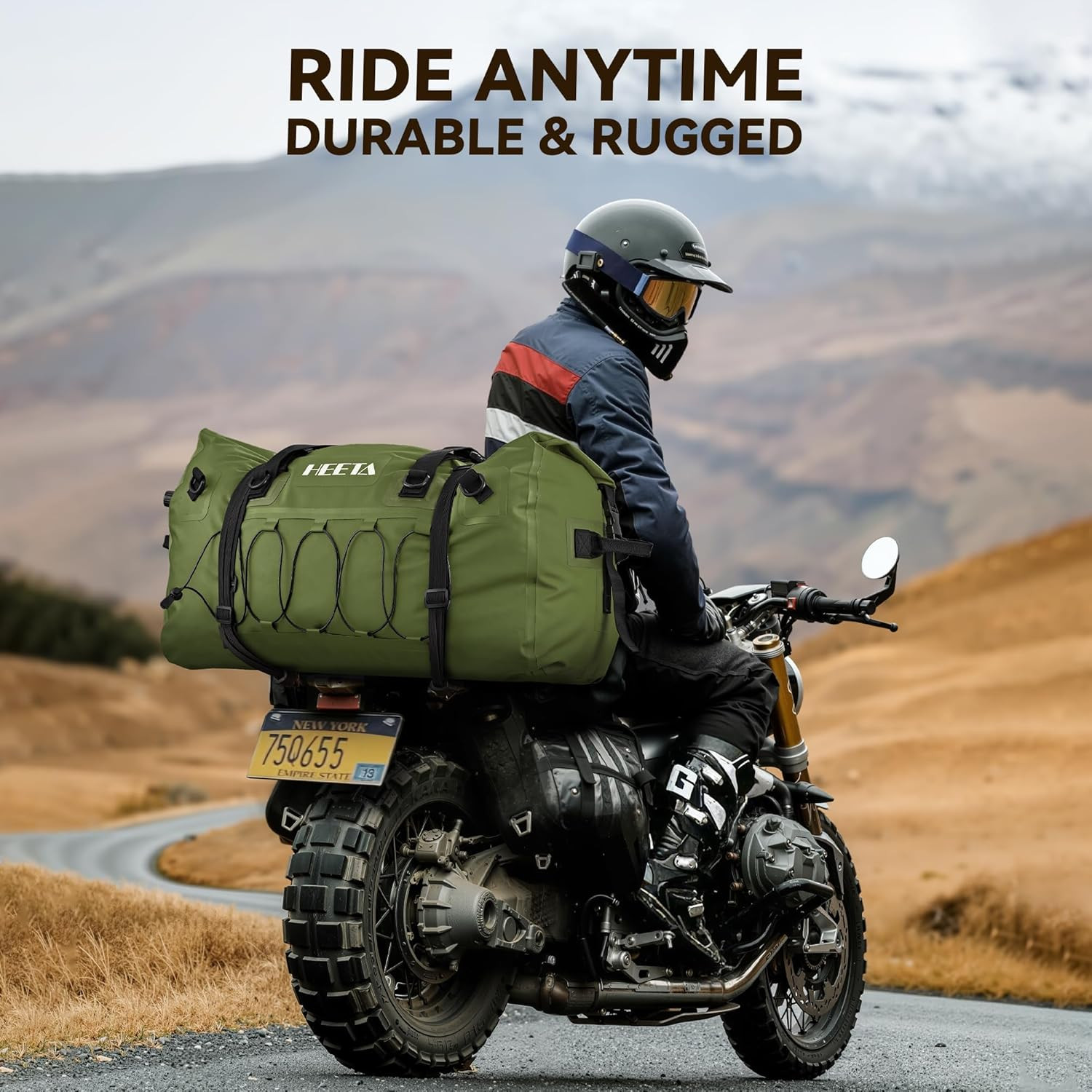 Waterproof Duffel Bag Motorcycle Dry Bag Backpack, 60L/80L Extra Large Rolltop T