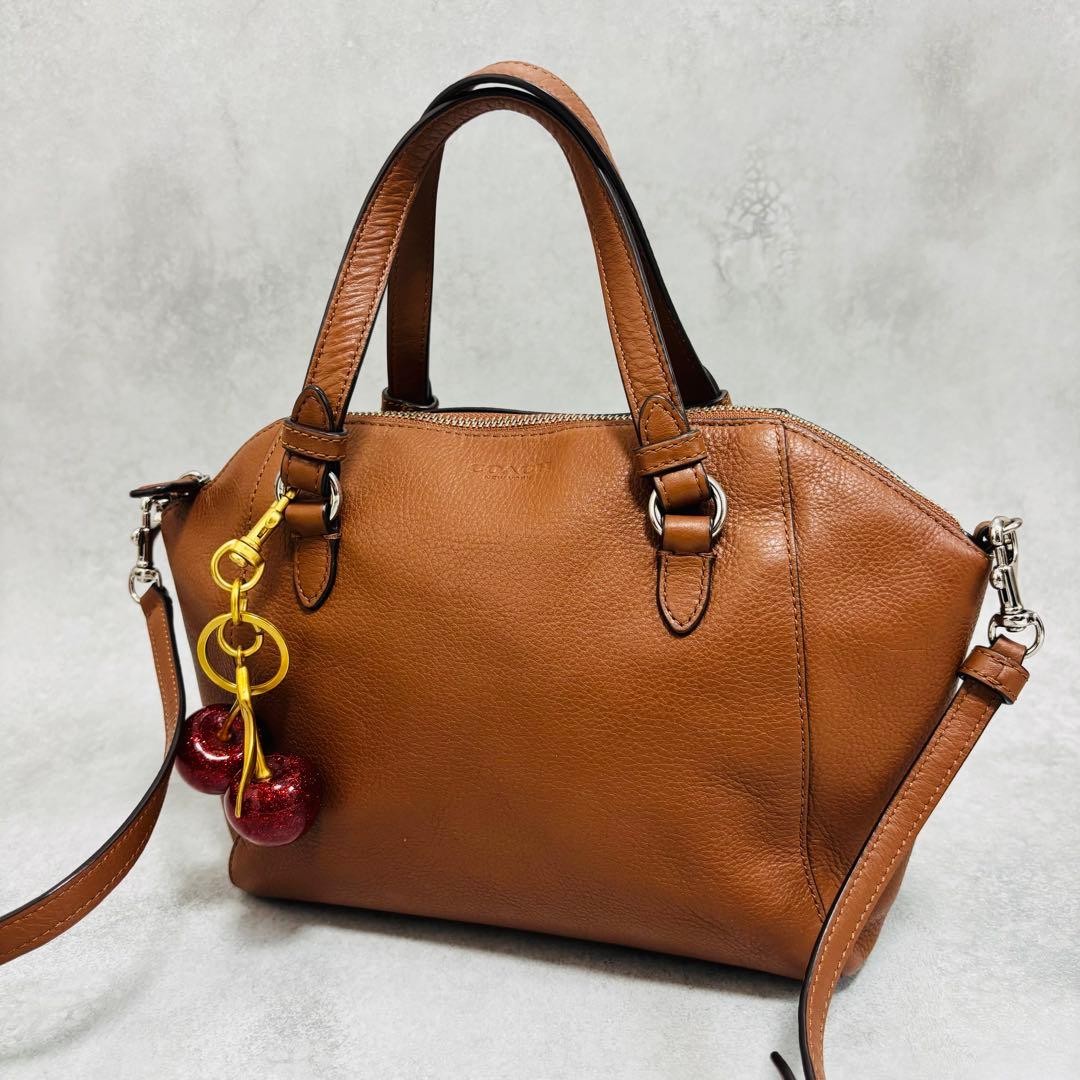 COACH F30281 2WAY Handbag Brown W30×D12×H20cm
