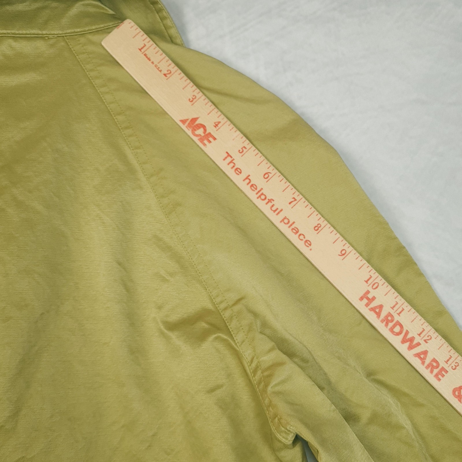 Mycra Pac Coat Womens P 6-8 Green Twill Buckle Trench Lightweight Belted