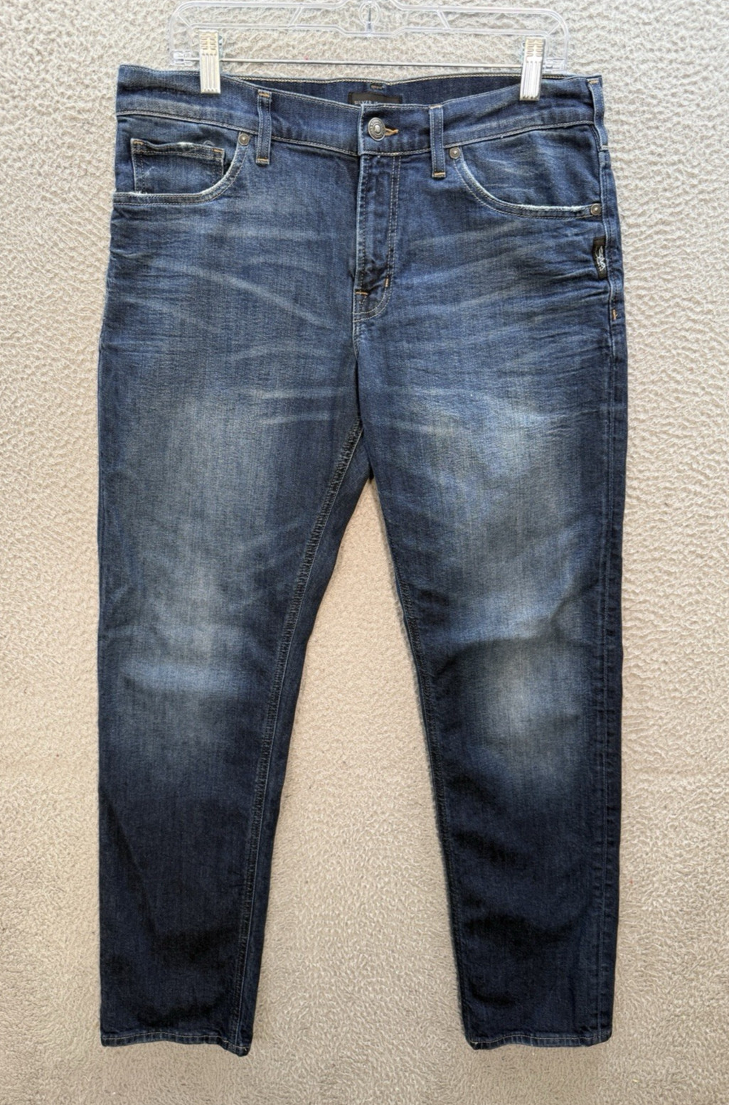 Silver Jeans Mens 31×32 Blue Denim Eddie Relaxed Distressed Rockabilly Biker