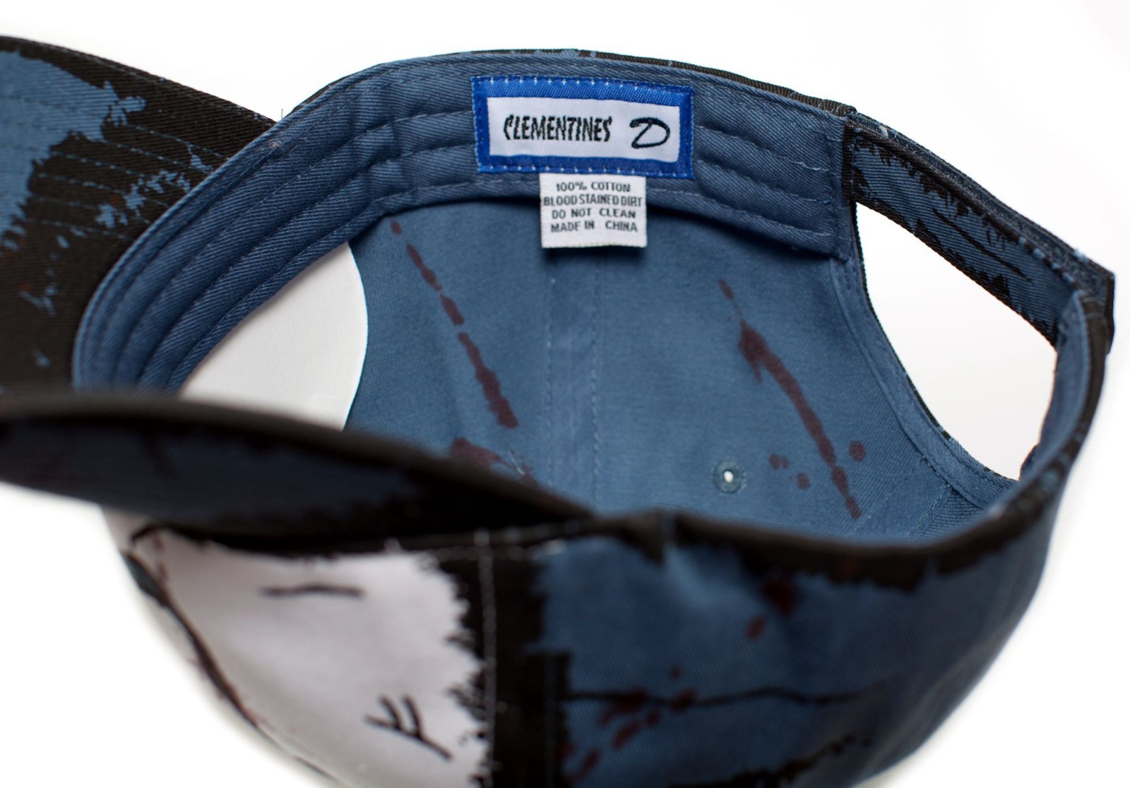 Clementine’s Custom Blood Stain & Dirt Dead Zombies Cap Hat Unisex Slate