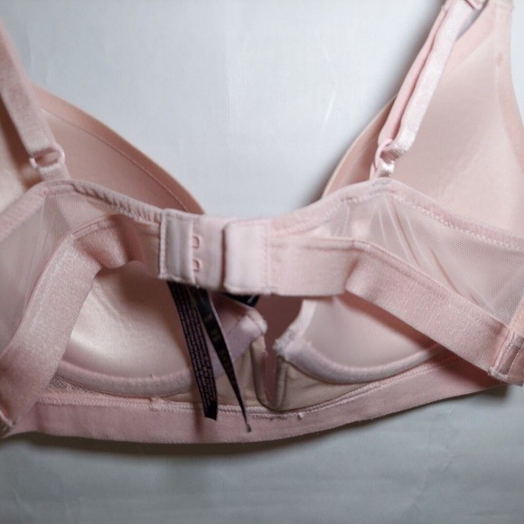 Victoria Secret Bra 32B Pink Supportive Everyday T Shirt Plunge Longline Top