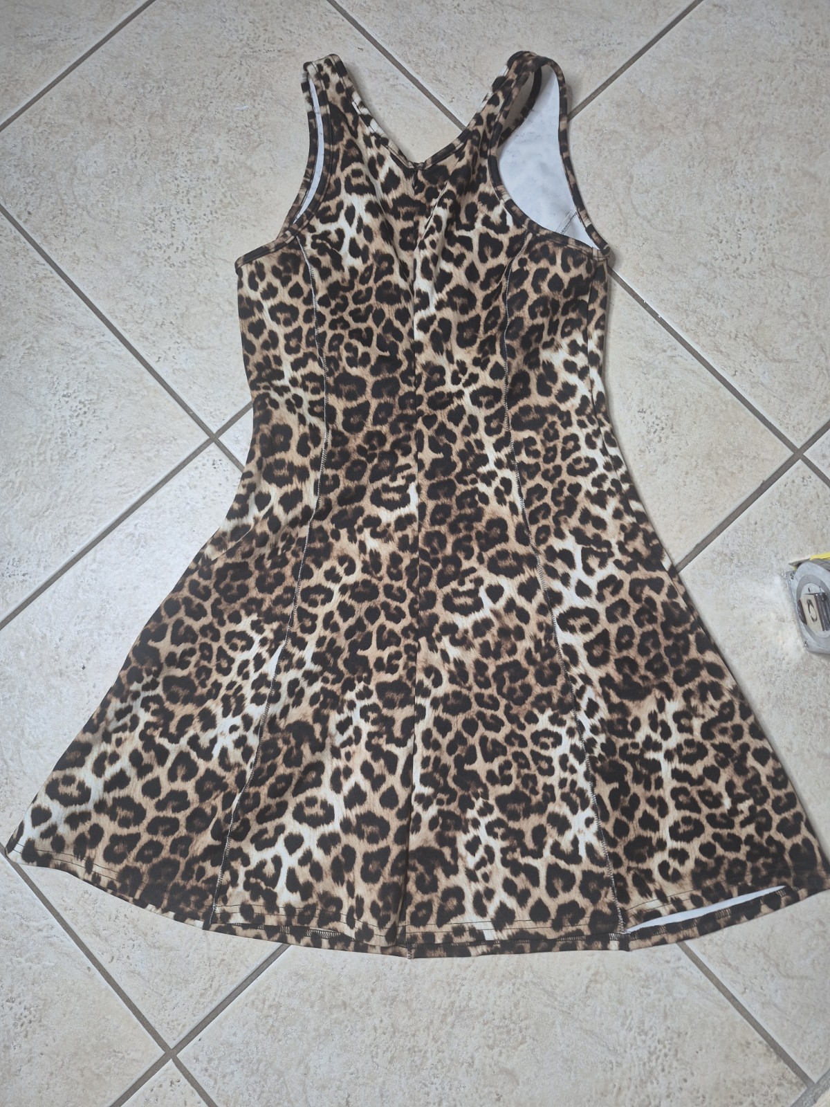 Sugar + Lips Leopard Print Sleeveless Dress