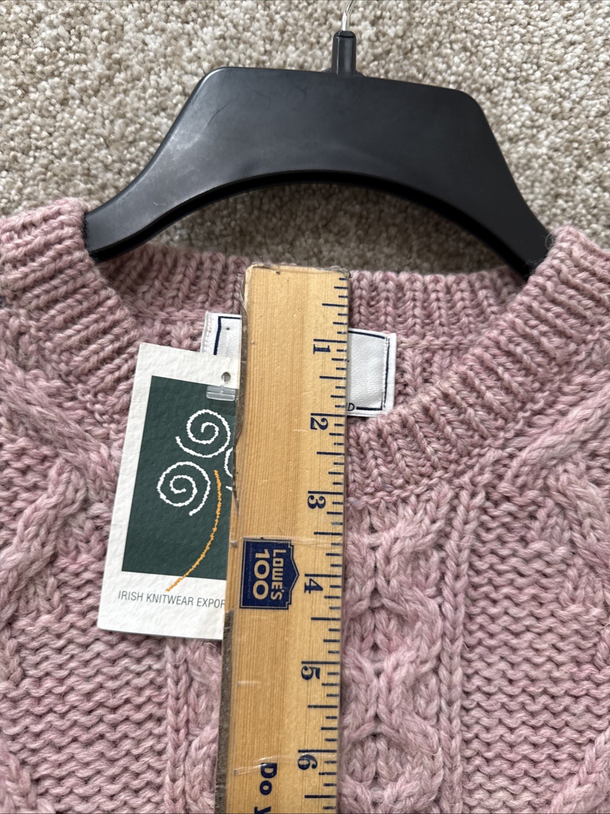 John Molloy Donegal Ireland Sweater Womens Sz XL Wool Cable Chunky Knit NEW NWT