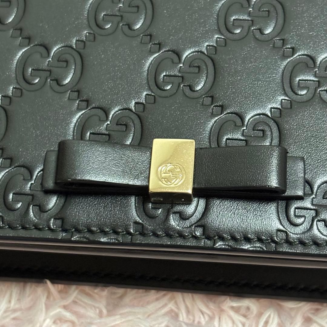 GUCCI 431408 Chain Wallet Shoulder Bag Gift Present 0611b