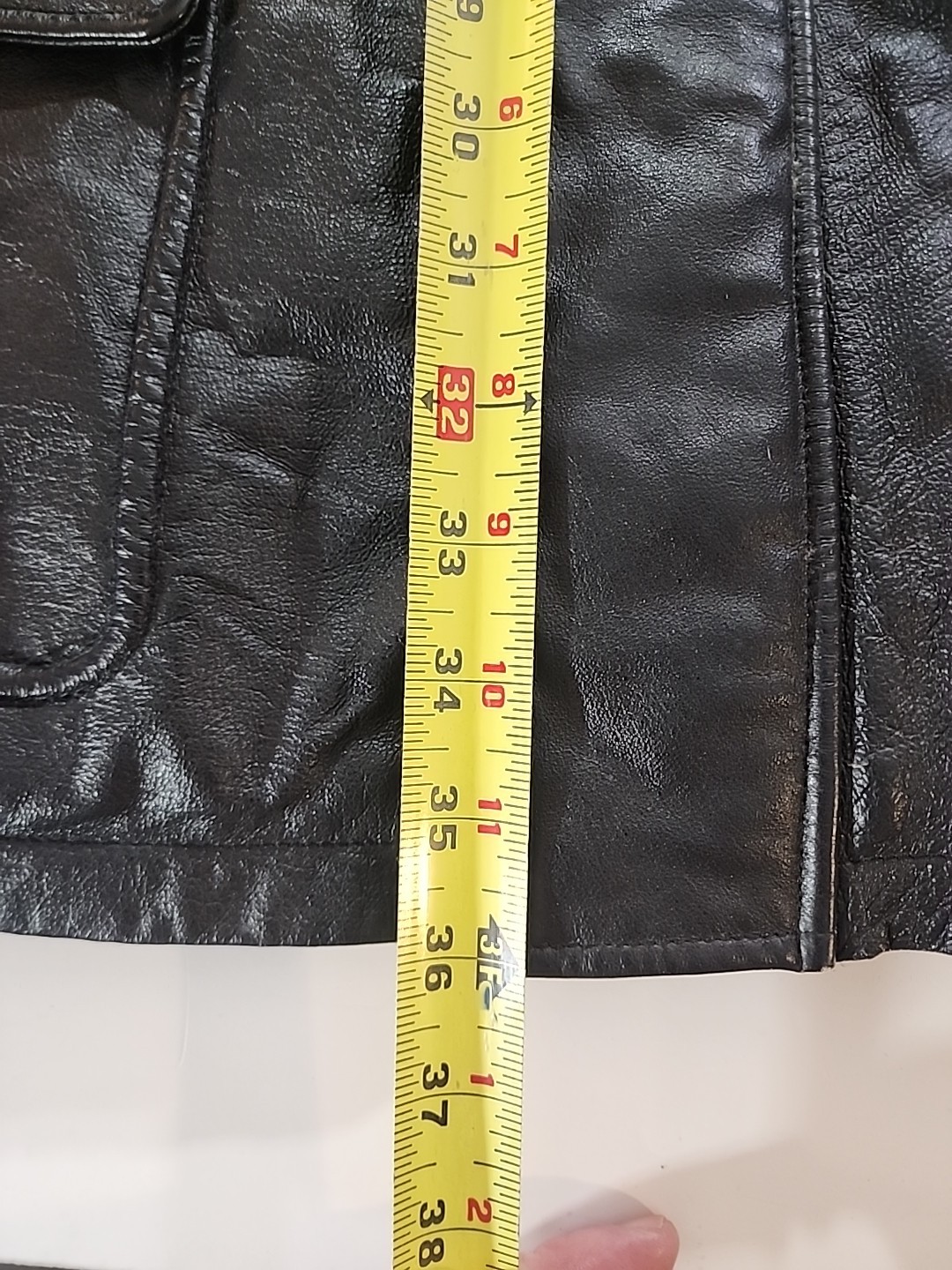 Men’s David Taylor Genuine Leather Jacket Size Large L Black Full Zip Coat